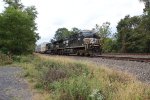 NS 4801 takes train 28X down the siding at Cove PA